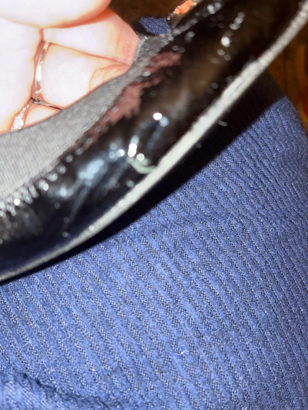 Tory Burch ballet flats 9M black enamel circular logo flat - Picture 4 of 5
